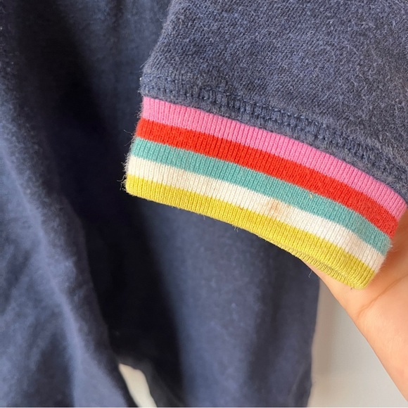 Mini Boden Navy Stripe crewneck Sweatshirt Dress - Picture 5 of 5